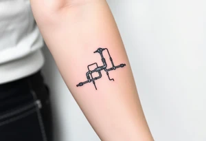 System of pipes that transitions and transforms into veins of forearm tattoo idea