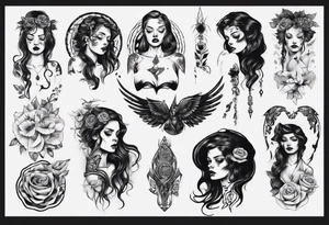 sad woman tattoo idea