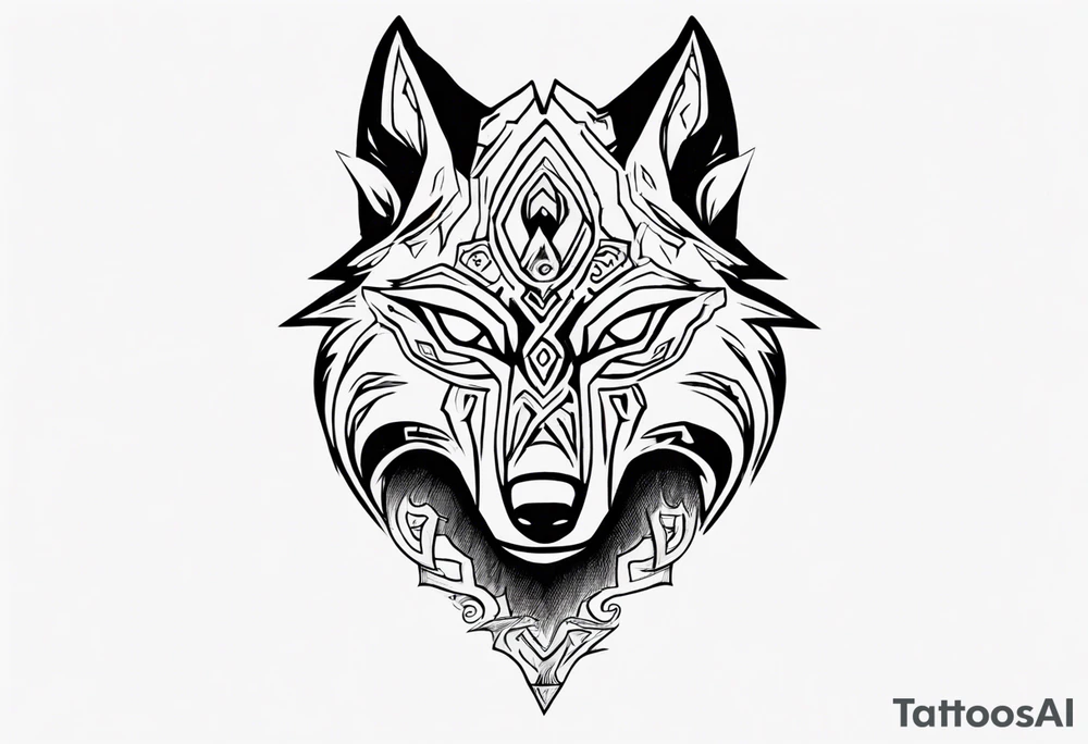 simple wolf head from zelda twilight princess tattoo idea simple wolf head from zelda twilight princess tattoo idea