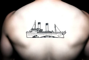 ship image of the titanic tattoo idea