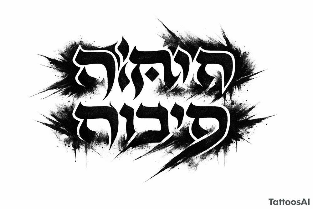 aramaic script lettering tattoo tattoo idea