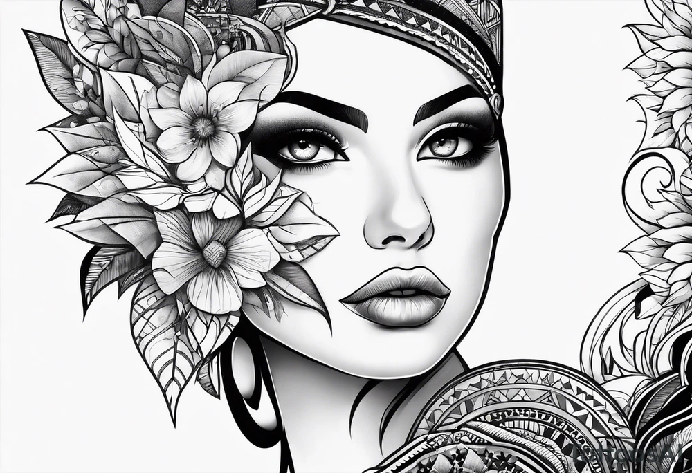 small animal face tattoo idea