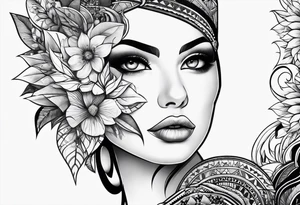 small animal face tattoo idea