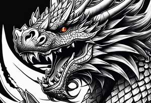 Dragon head tattoo idea