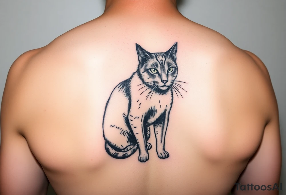 black cat tattoo idea