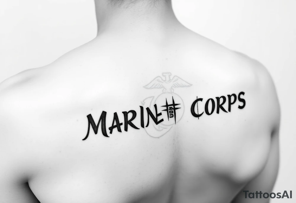 Republic of Korea
Marine Corps
lettering to arm tattoo idea