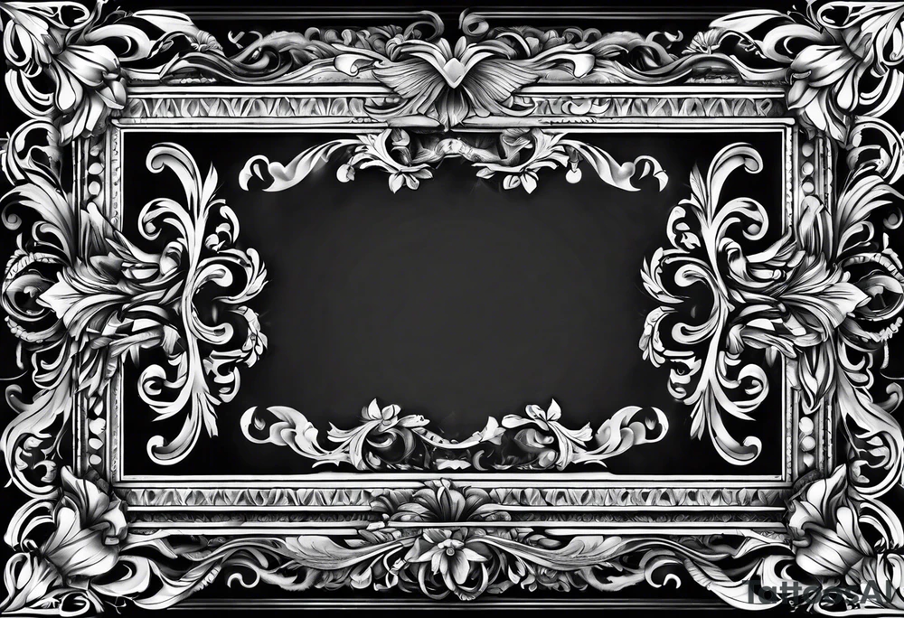 Vintage picture frame tattoo sleeve tattoo idea