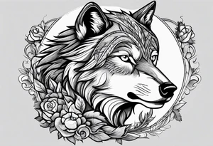 wolf smoking cigarette tattoo idea