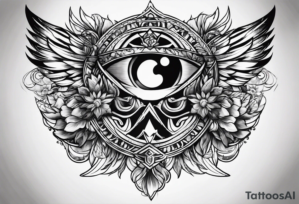 Strength and power tattoo idea