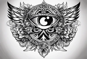 Strength and power tattoo idea