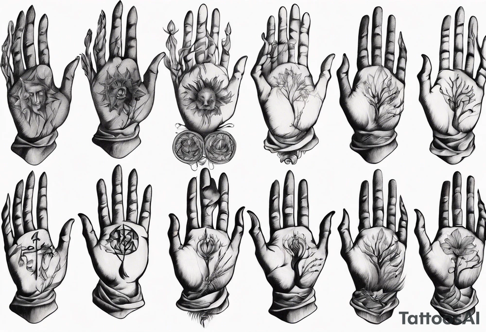 Praying hands tattoo idea