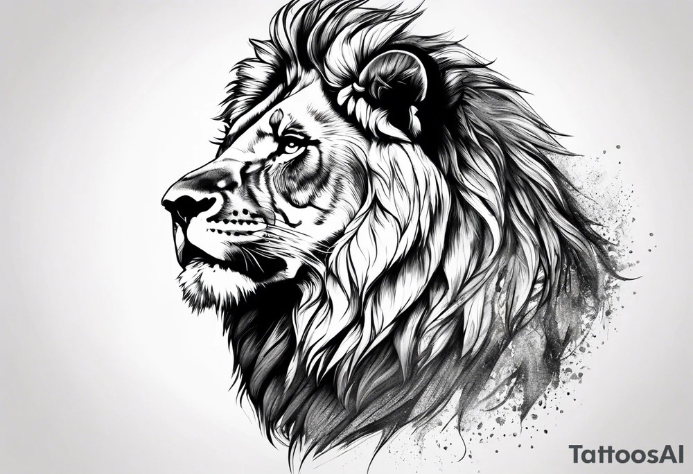 Lion head tattoo idea