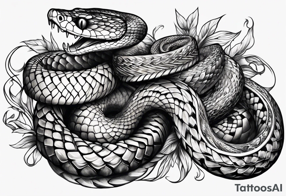 snake wrapping around entire arm starting at the shoulder tattoo idea