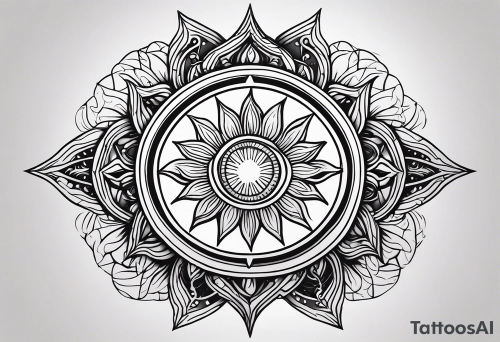 very basic sun tattoo idea