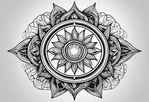 very basic sun tattoo idea