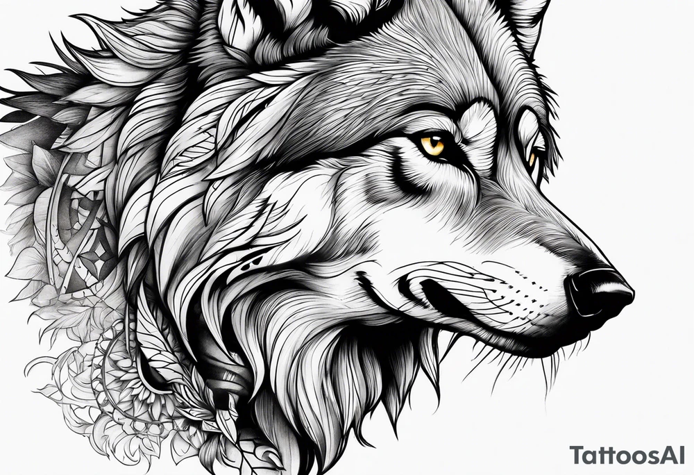 Wolf tattoo idea