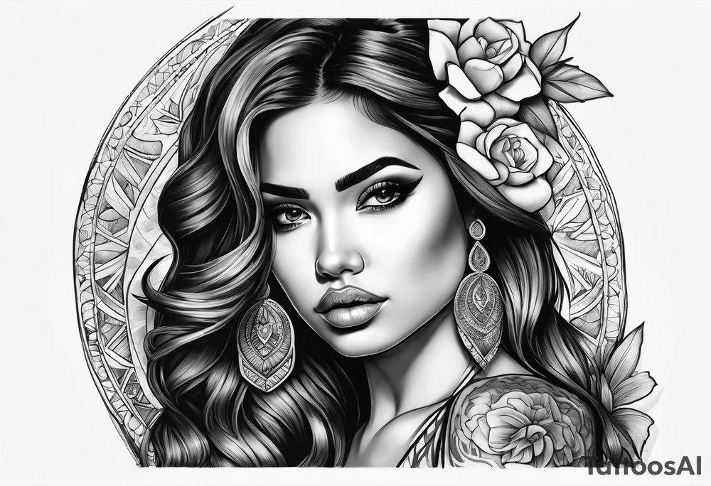 Girl chicano tattoo idea