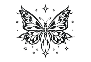 Butterfly’s and stars tattoo idea