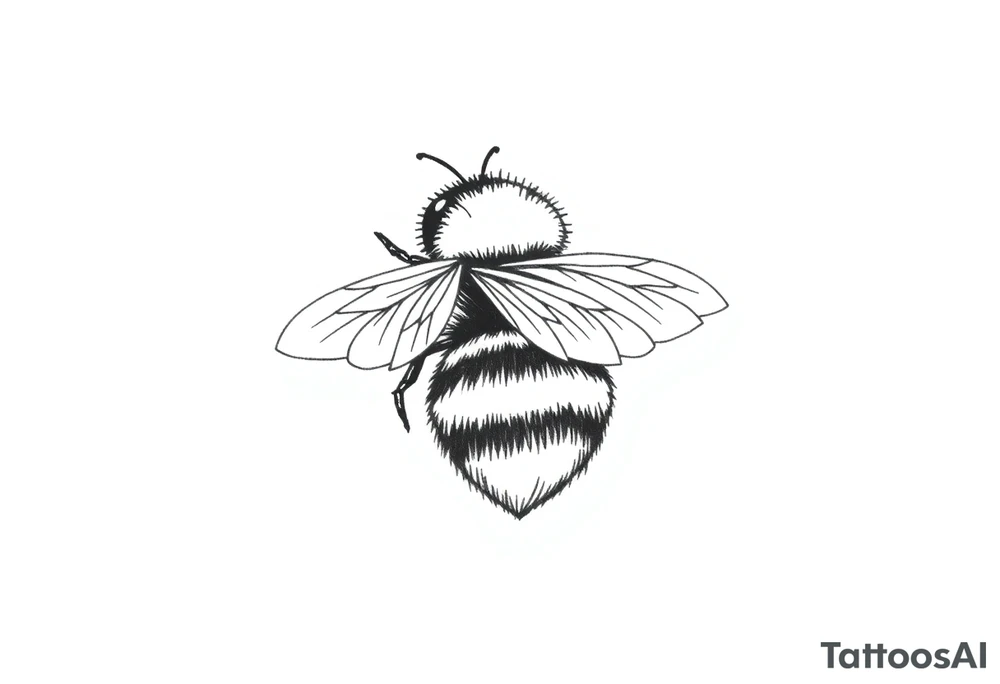 Cute bumblebee tattoo idea