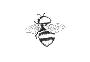 Cute bumblebee tattoo idea
