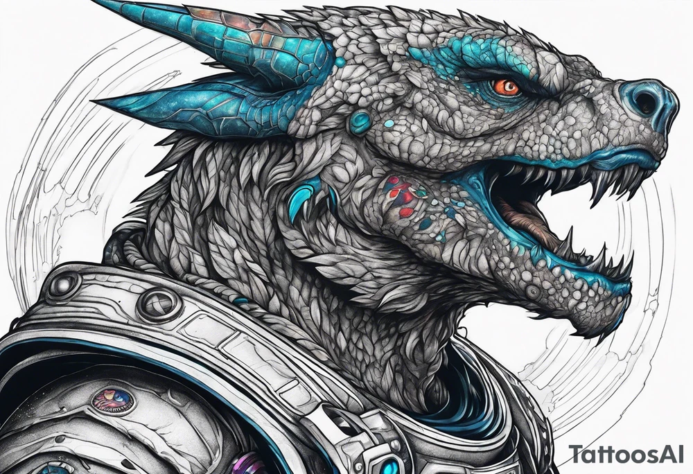 Space monster tattoo idea