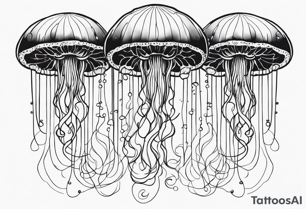 traditional style jellyfish tattoo idea