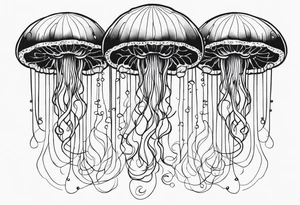 traditional style jellyfish tattoo idea