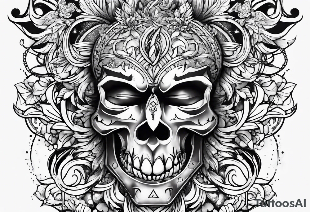 Strength and pain tattoo idea
