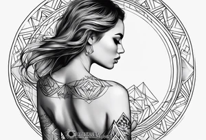 femme nue tattoo idea