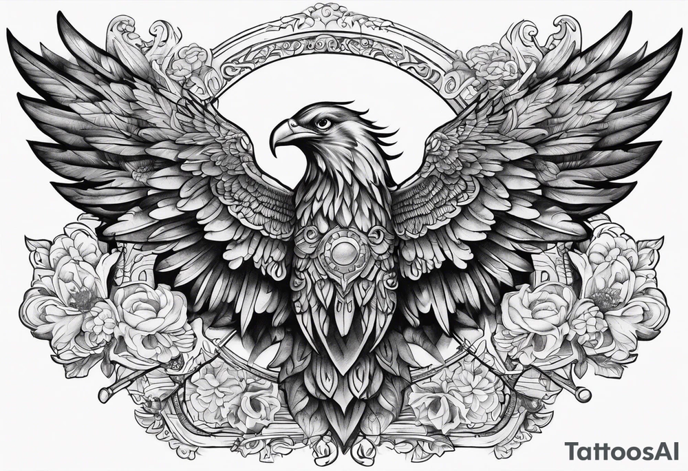 The word Glenn with wings at the side tattoo idea