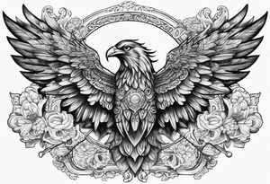 The word Glenn with wings at the side tattoo idea