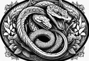 snake wrapped around a dagger tattoo idea