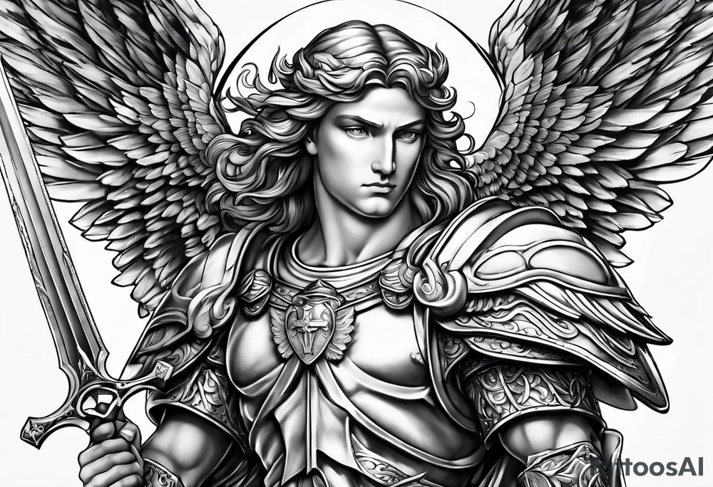 archangel michael tattoo idea