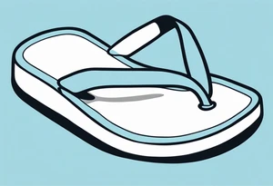 tiny light blue flip flop tattoo idea