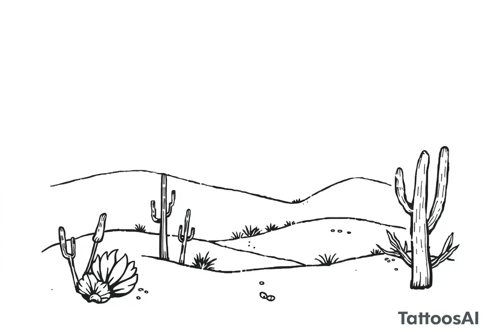 Desert landscape tattoo idea