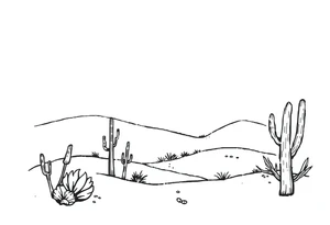 Desert landscape tattoo idea