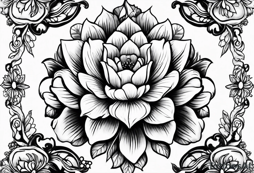 December birth flower tattoo idea