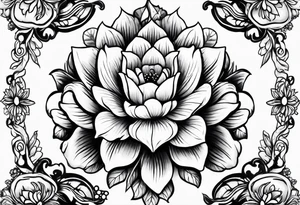 December birth flower tattoo idea