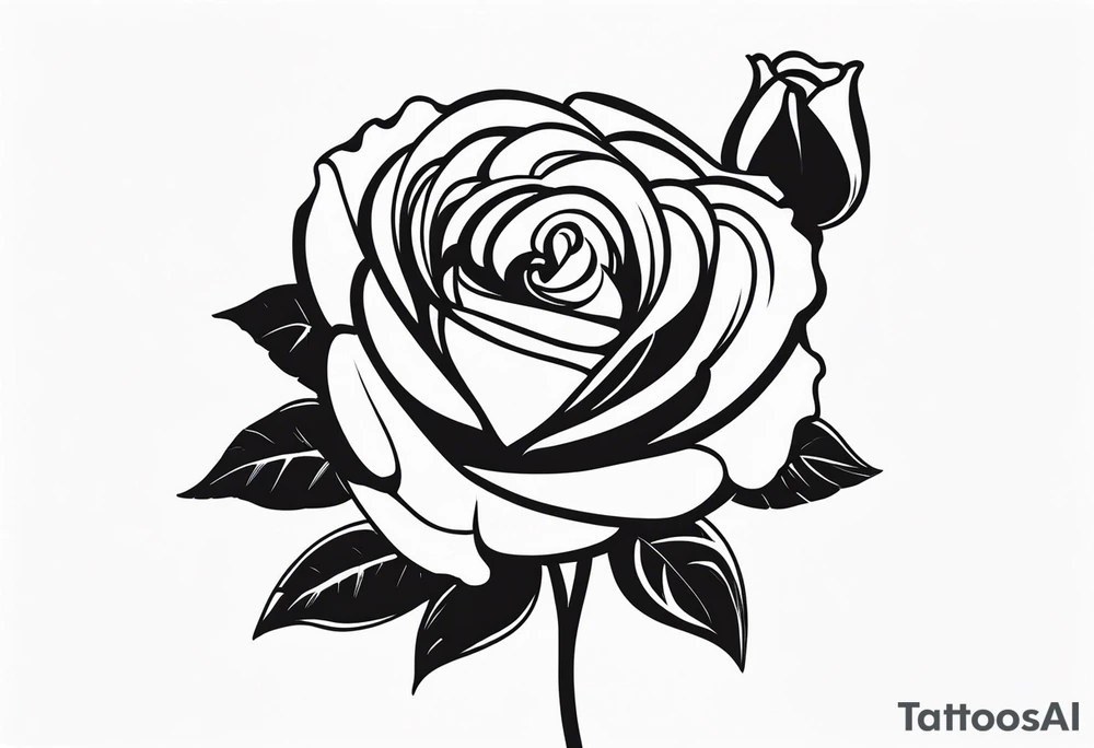 long stem spanish rose in mouth tattoo idea