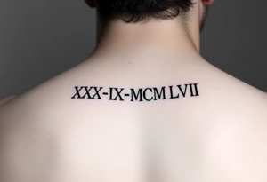 XXX_IX_MCMXLVII date on arm tattoo idea