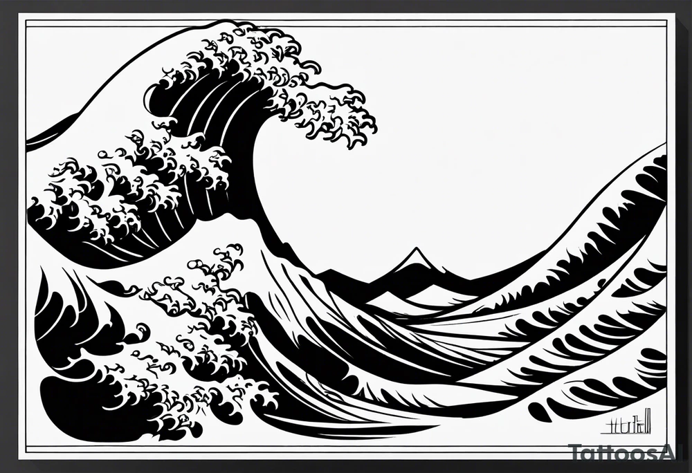Waves on wrist tattoo idea