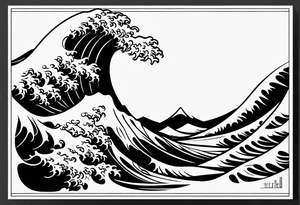 Waves on wrist tattoo idea