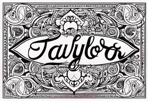 A tattoo that says Taylor Girl tattoo idea