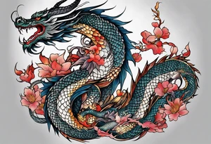 Korean dragon tattoo idea