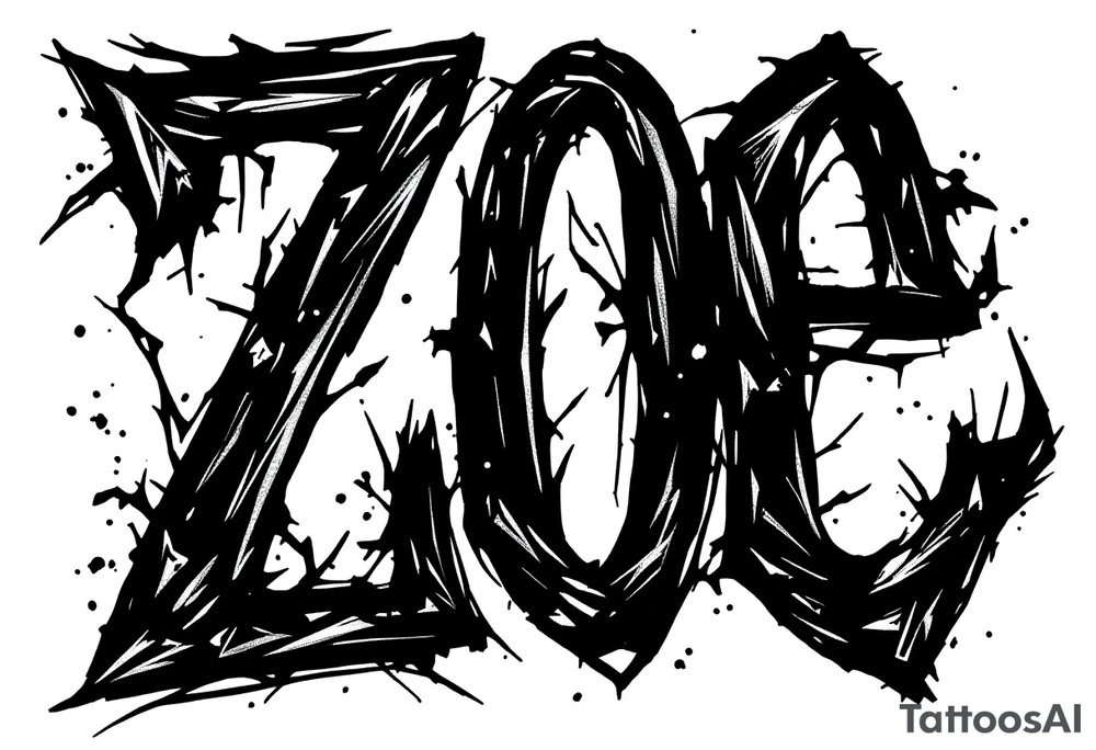 About zoe name tattoo idea