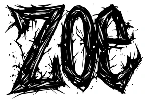 About zoe name tattoo idea