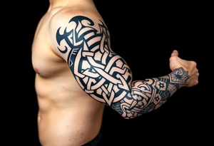 tibetan endless knot tattoo idea