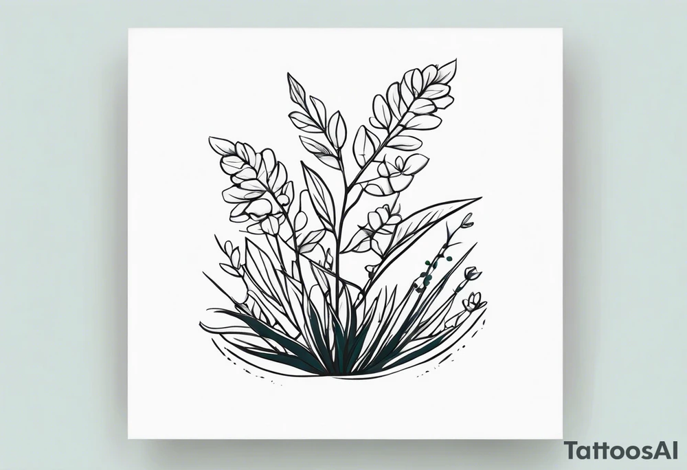 Plants tattoo idea