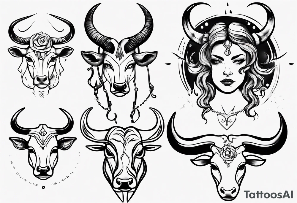 lady taurus tattoo idea