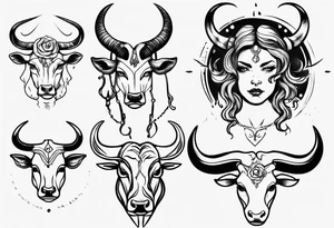 lady taurus tattoo idea